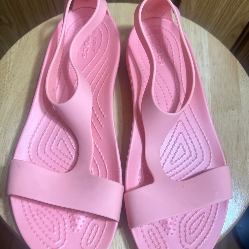 CROCS Women’s Pink Slingback Sandals - Soft Slip-On Style
